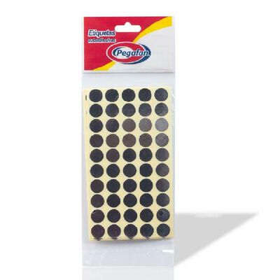 Etiqueta Adhesiva Pegafan Circular Plateado X 500 Und