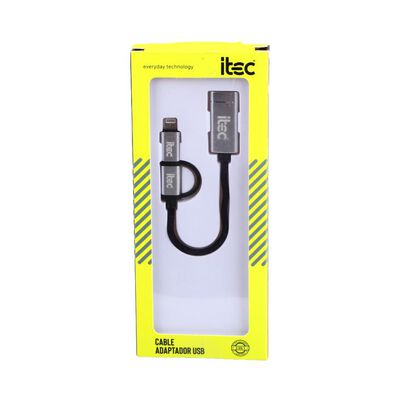 Adaptador Usb Itec Tipo Otg 2&nbsp;En&nbsp;1X1