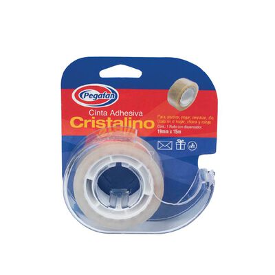 Cinta Adhesiva Pegafan Cristalino 3/4'' X 25 Yd Con Dispensador