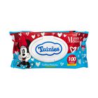 Toallitas H&uacute;medas Tuinies Con Tapa Minnie Mouse X 100 Und