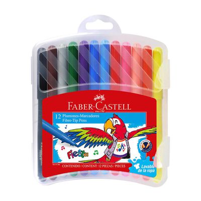 Plum&oacute;n Delgado Faber Castell Fiesta 45 Estuche R&iacute;gido X 12 Und