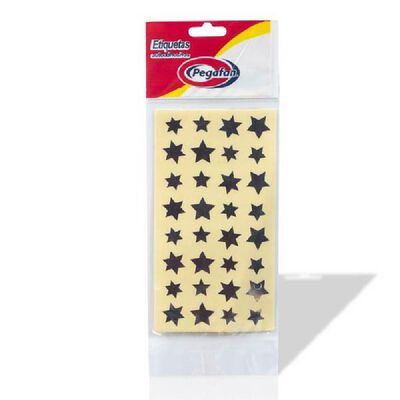 Etiqueta Adhesiva Pegafan Estrellita Plateada X 96 Und