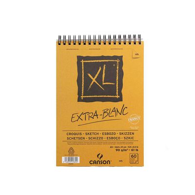 Block Xl Canson A5 Espiral Croquis Extra Blanco 90 Gr 60 Hojas