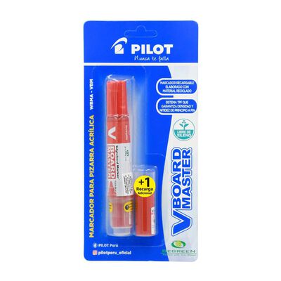 Plum&oacute;n Para Pizarra Pilot Wbma-Vbm + Recarga Rojo