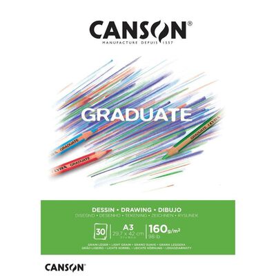Block Canson A3 Graduate Dessing 160 Gr 30 Hojas