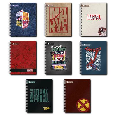 Cuaderno Cuadriculado Anillado Minerva A4 Marvel Icons Tapa Dura Surtido 150 Hojas