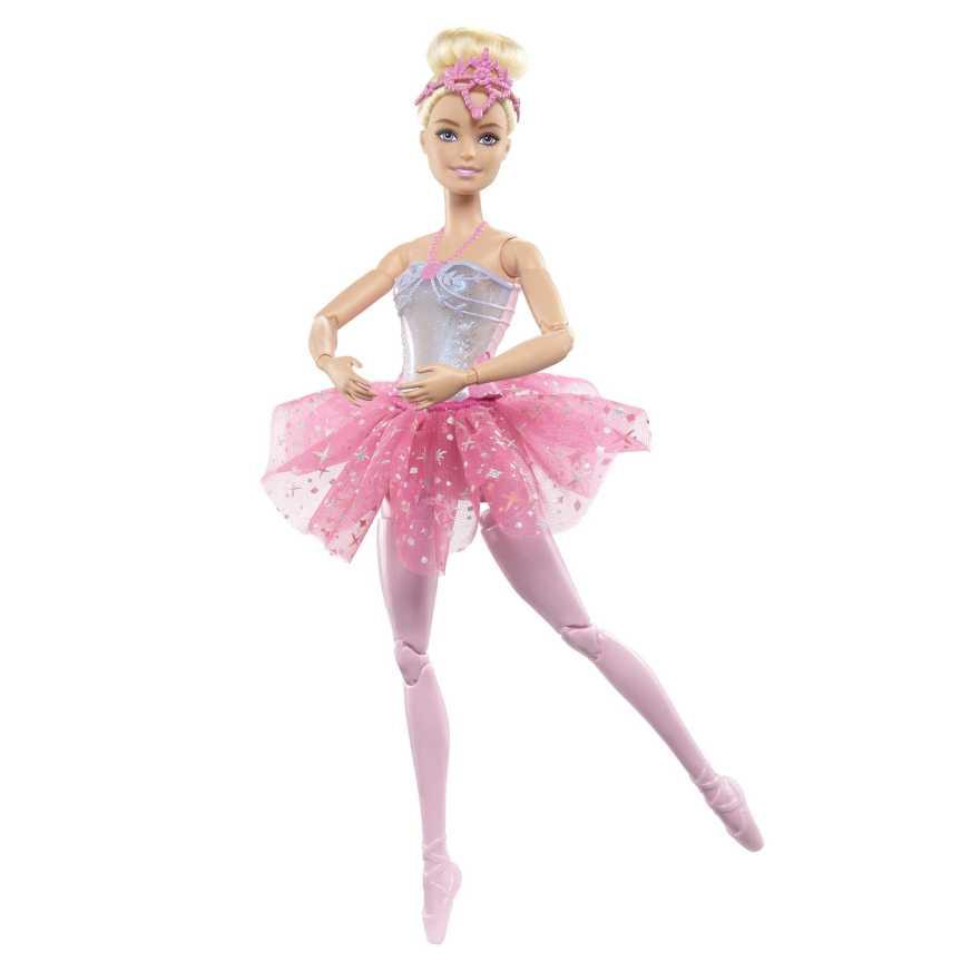 Mu&ntilde;eca Barbie Fantas&iacute;a Bailarina Luces Brillantes Tut&uacute; Rosa image number null