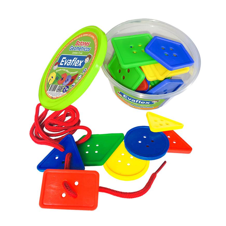 Enhebrado Evaflex Botones Geom&eacute;tricos 17 Piezas image number null