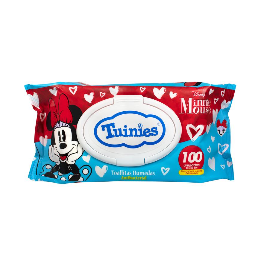 Toallitas H&uacute;medas Tuinies Con Tapa Minnie Mouse X 100 Und image number null