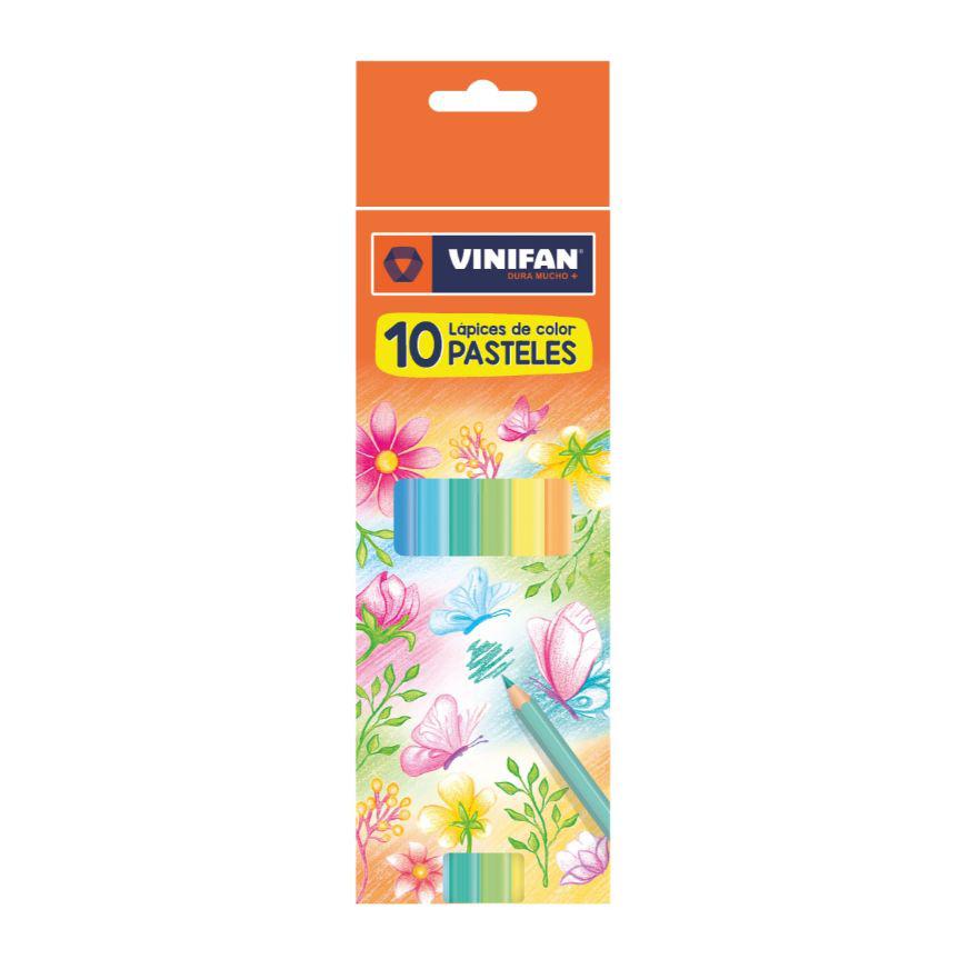 Colores Largos Vinifan Triangulares Pasteles Caja X 10 Und image number null