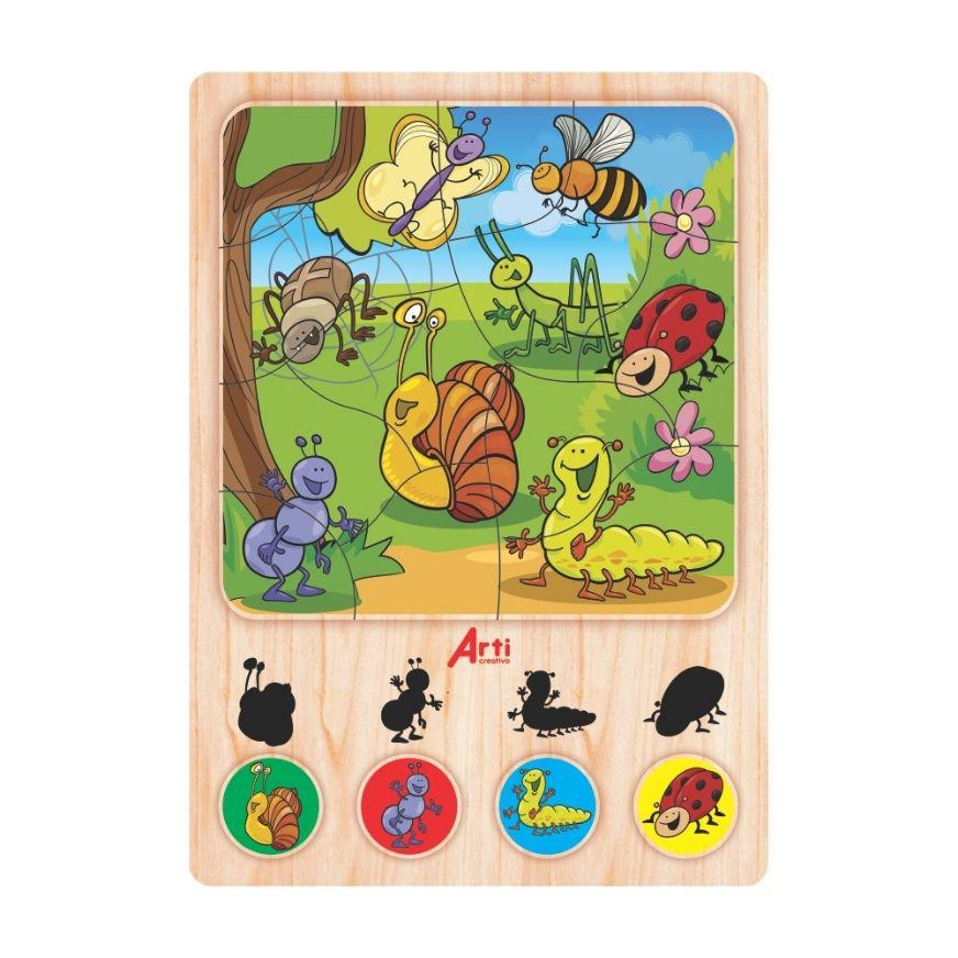 Rompecabezas Arti Creativo Encaje Bichitos 17 Piezas image number null