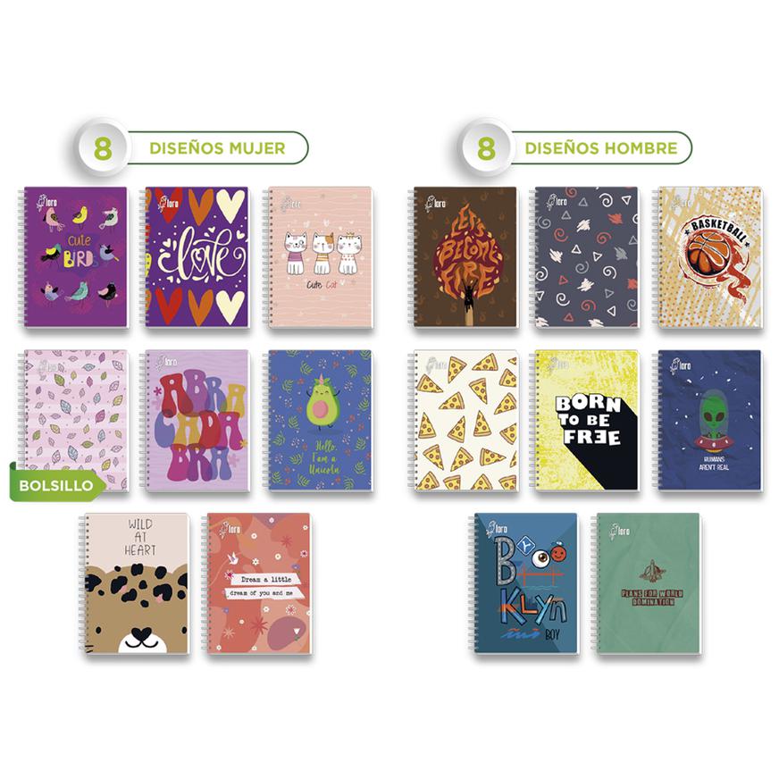 Cuaderno Cuadriculado Anillado Loro A5 Tapa Dura Surtido 160 Hojas image number null