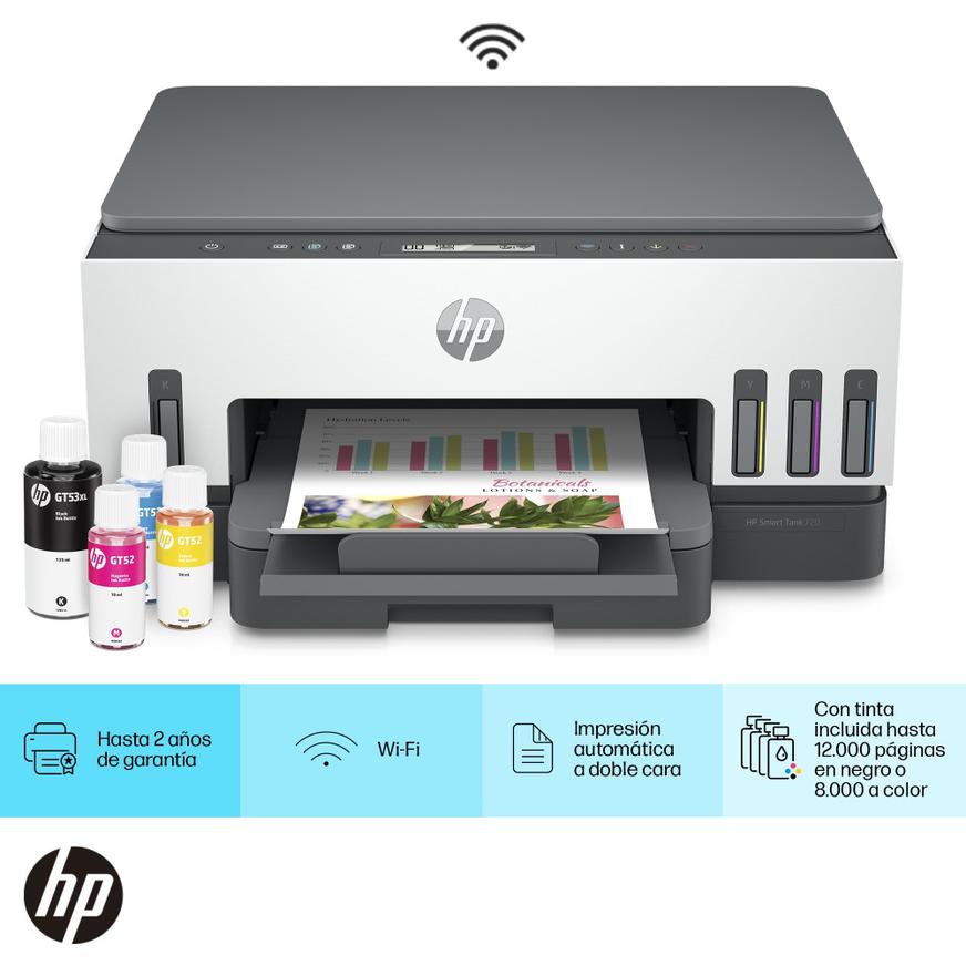 Impresora Hp Multifuncional Smart Tank 720 image number null