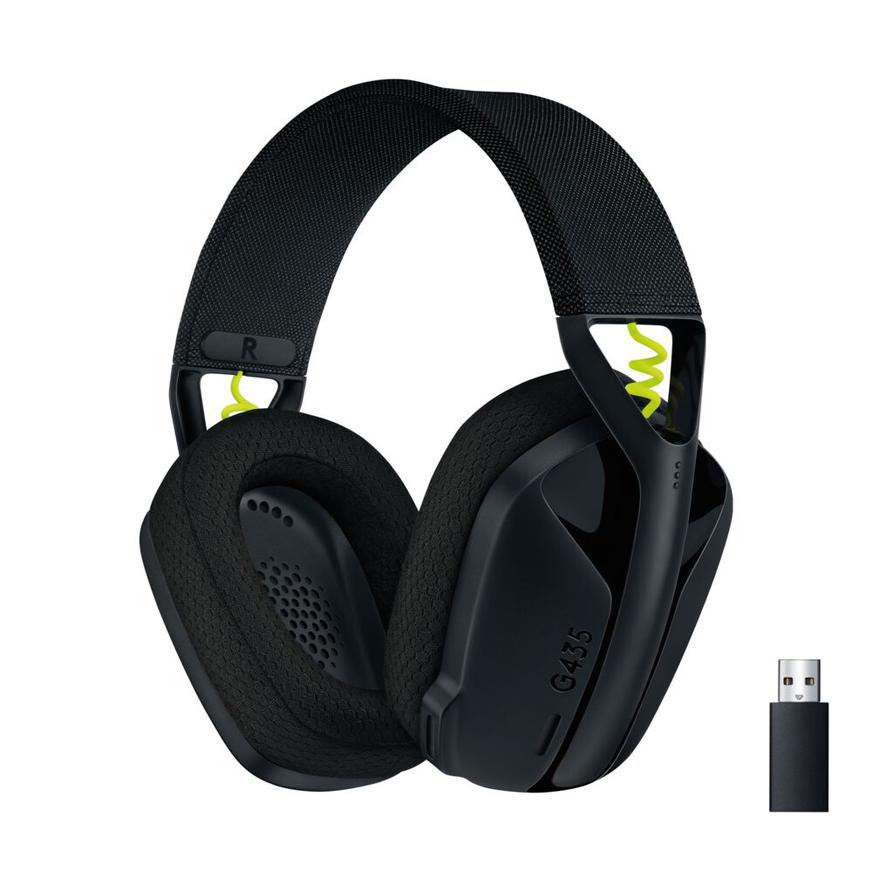 Aud&iacute;fonos Headset Logitech Inal&aacute;mbrico Gaming Bluetooth G435 Negro image number null