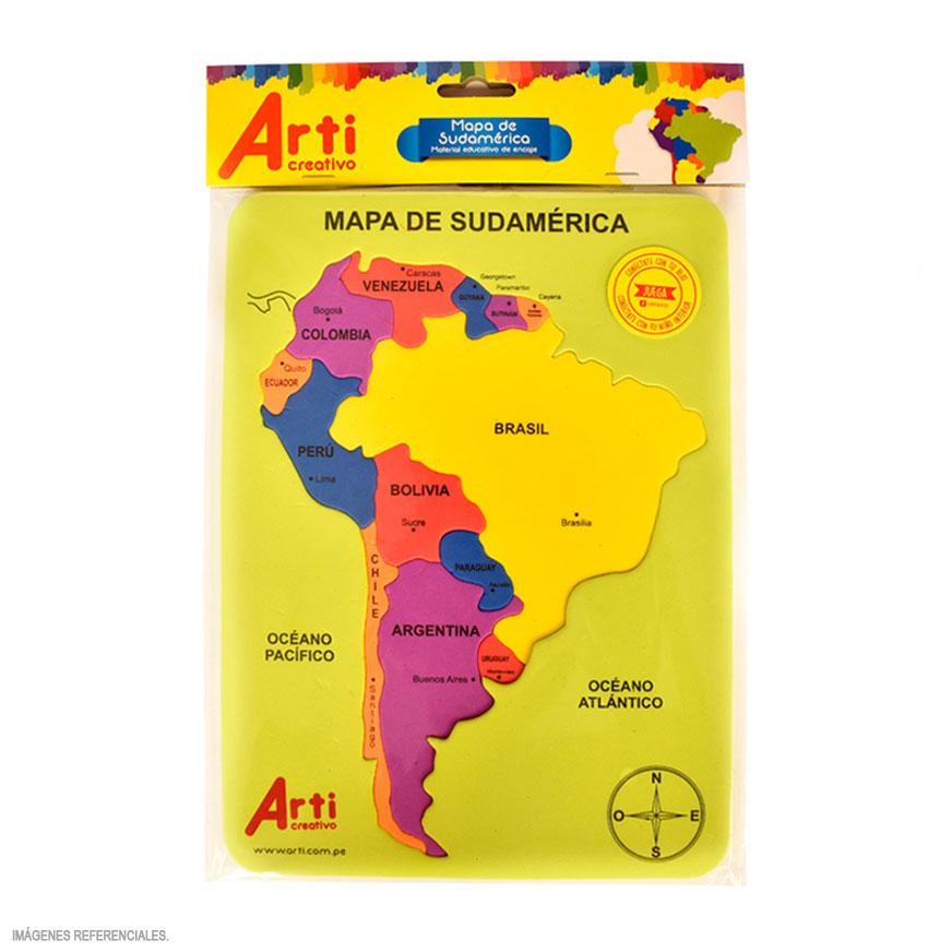 Juego Did&aacute;ctico Arti Creativo Encaje Microporoso Mapa Sudam&eacute;rica image number null