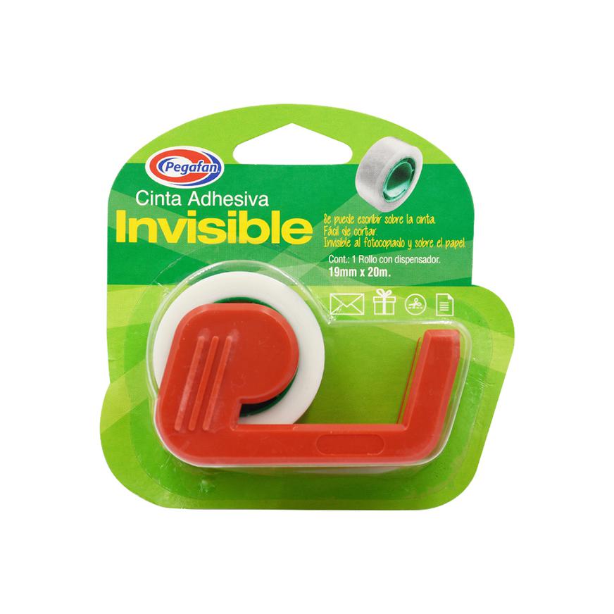 Cinta Adhesiva Pegafan Invisible 19 Mm X 20 M Con Dispensador image number null